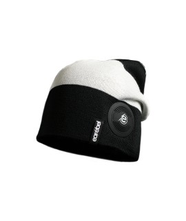 Slim Warm Beanie black-white big stripes