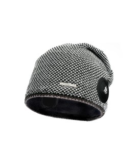 Stained Beanie black-grey
